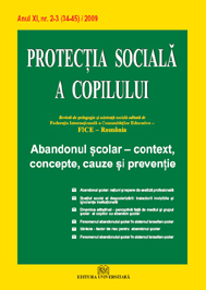 Protectia sociala a copilului - Nr. 2-3(34-45)/2009