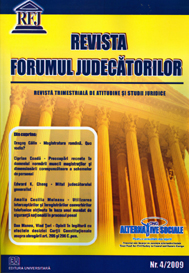 Revista Forumul Judecătorilor - Nr. 4/2009