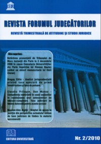 Revista Forumul Judecătorilor - Nr. 2/2010