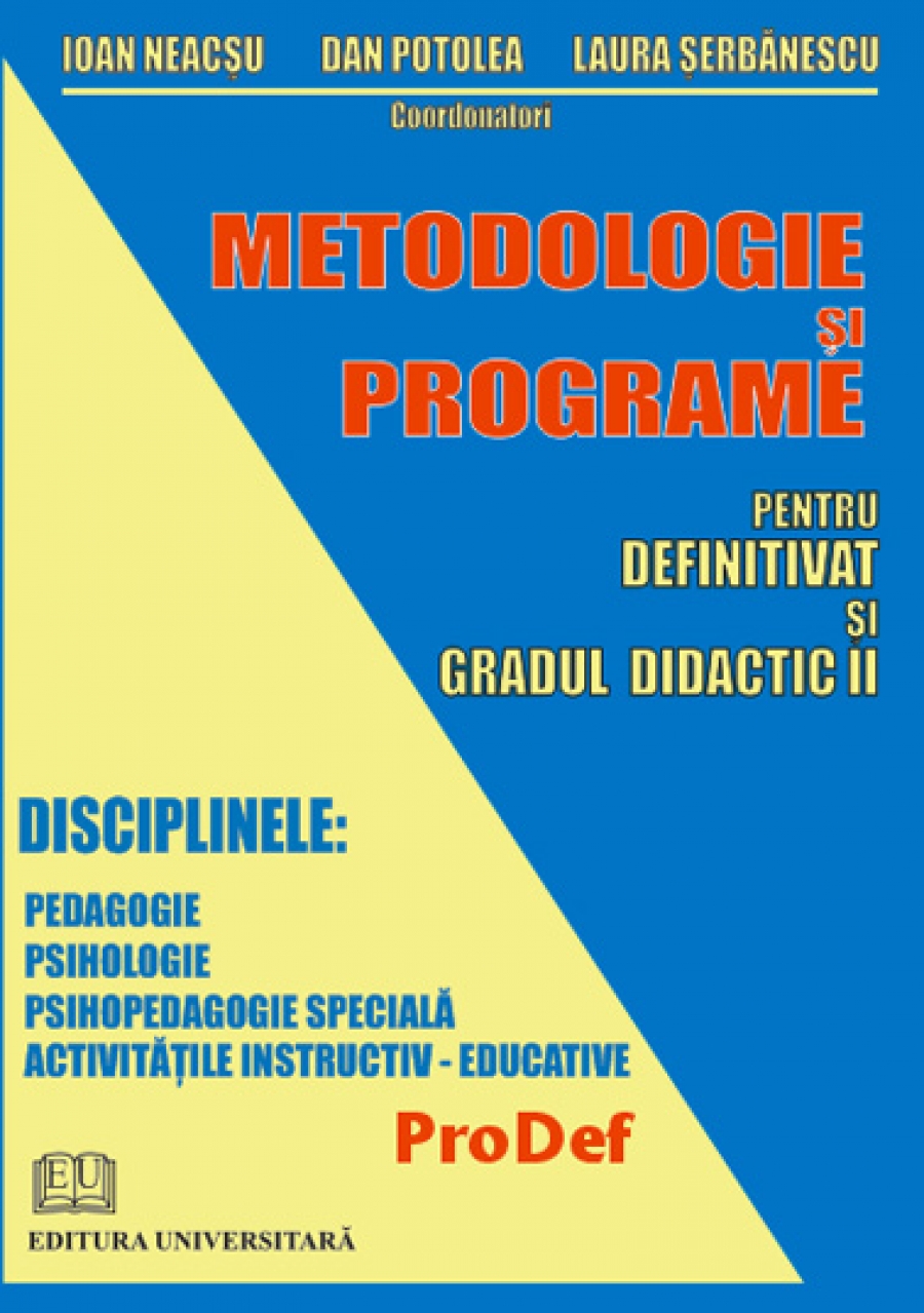 Metodologie şi programe pentru definitivat şi gradul didactic II