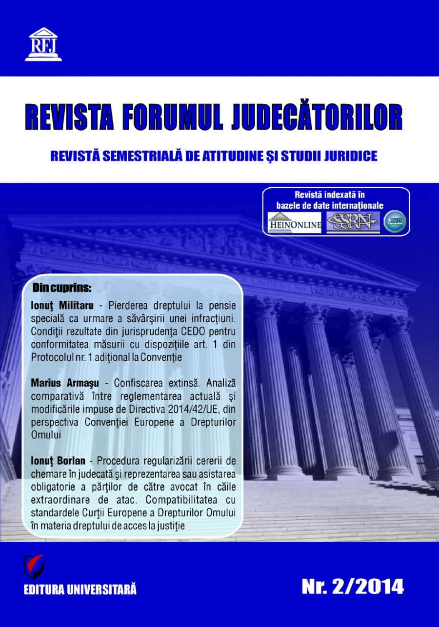 Revista Forumul Judecatorilor - nr. 2/2014