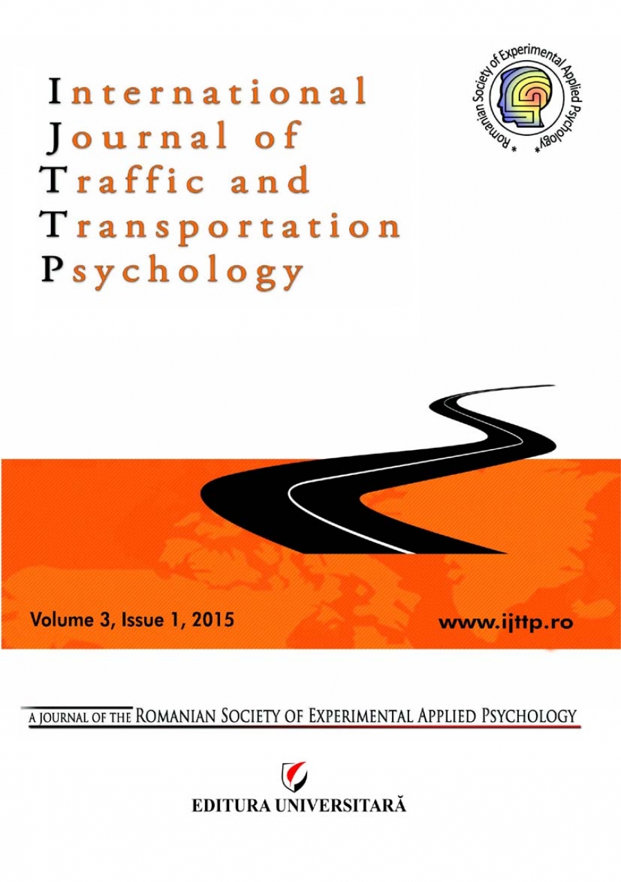 International Journal of Traffic and Transportation Psychology, Volume 3, Issue 1, 2015