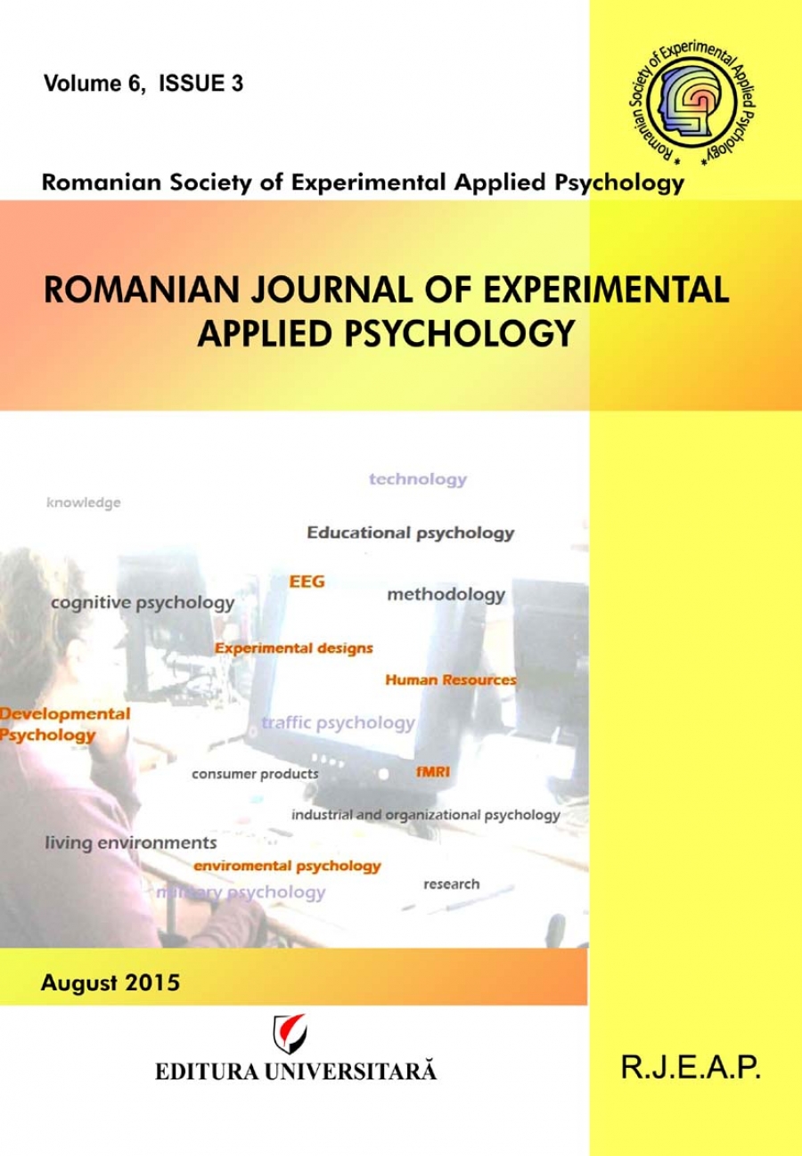 Romanian Journal of Experimental Applied Psychology, vol. 6, issue 3/2015