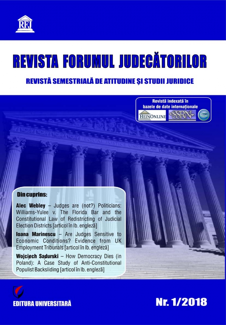 Revista Forumul Judecatorilor - nr. 1/2018